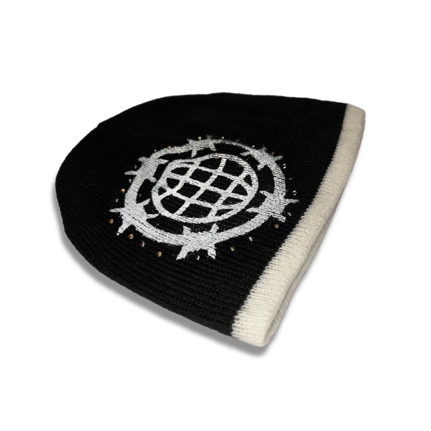 Black & White Barbwire Beanie