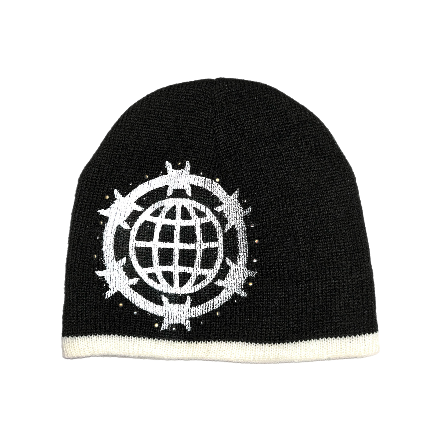 Black & White Barbwire Beanie