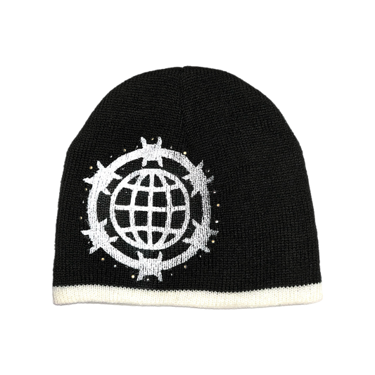 Black & White Barbwire Beanie